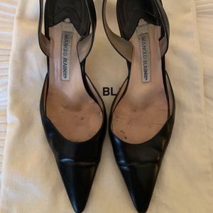 Black Sling-back heels